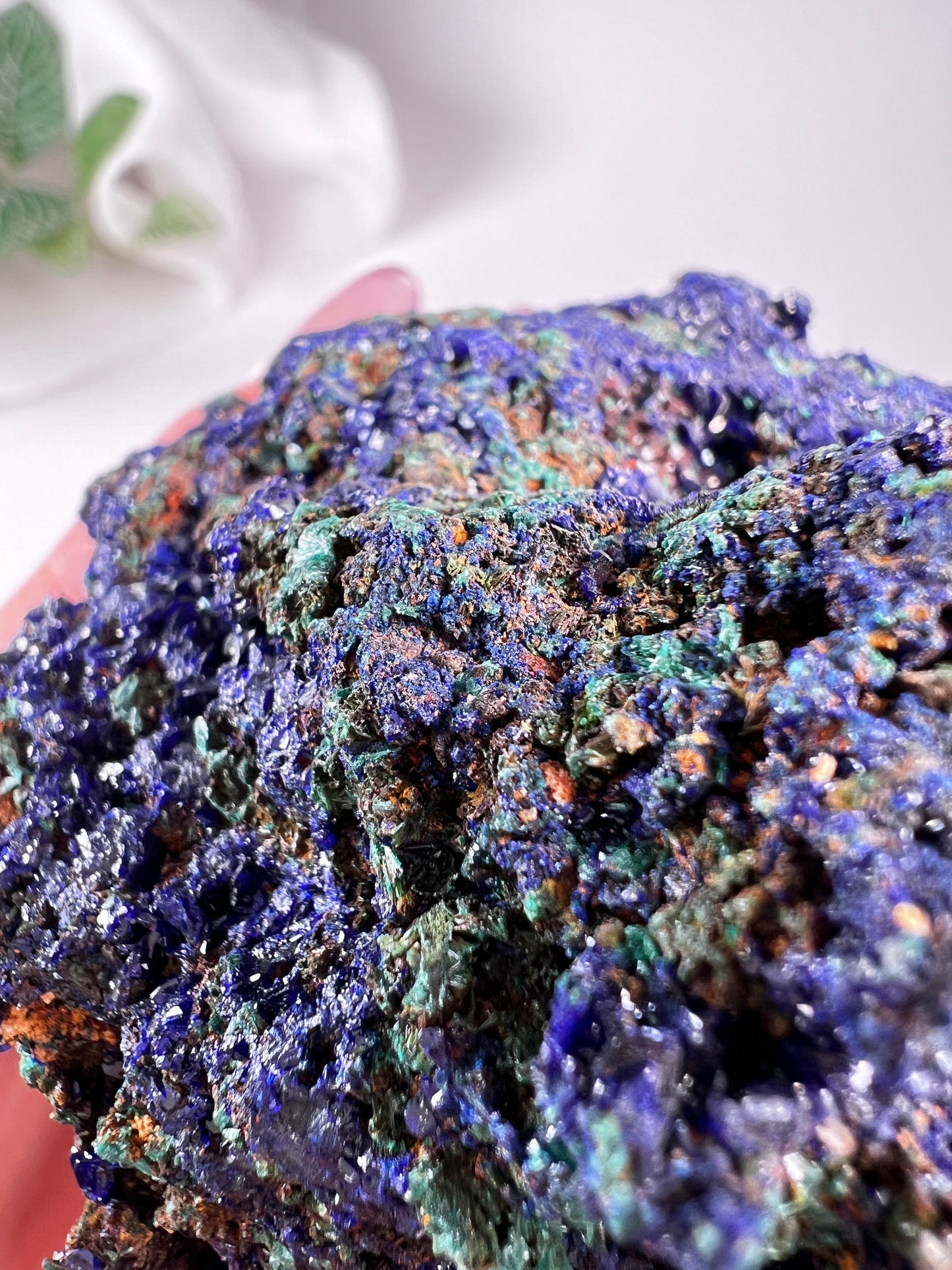 Azurite with Malachite