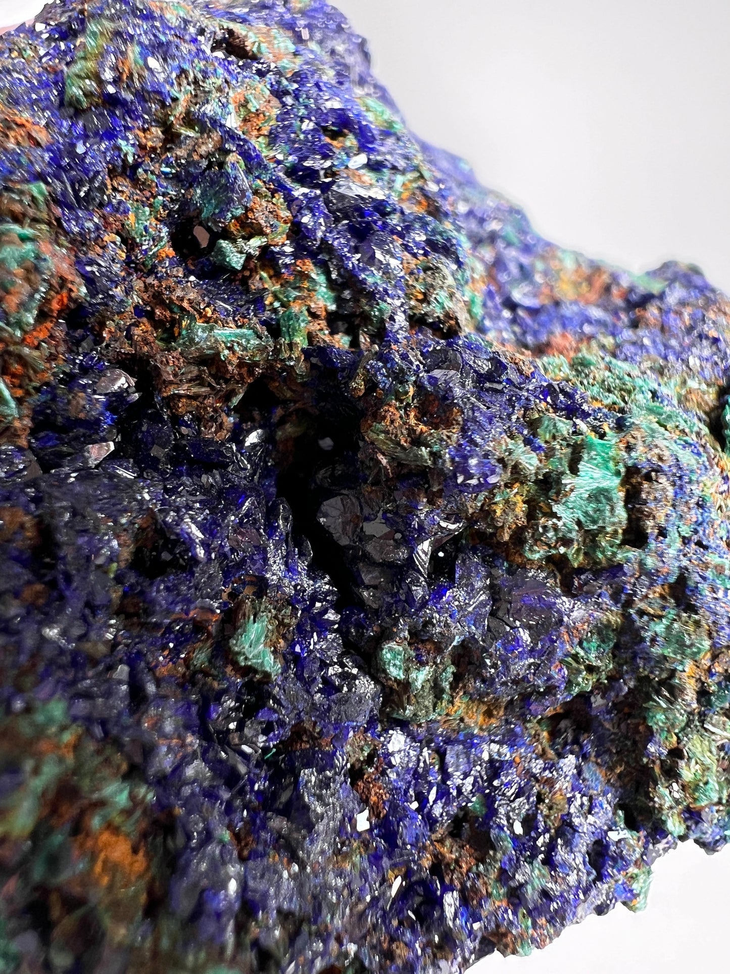 Azurite with Malachite