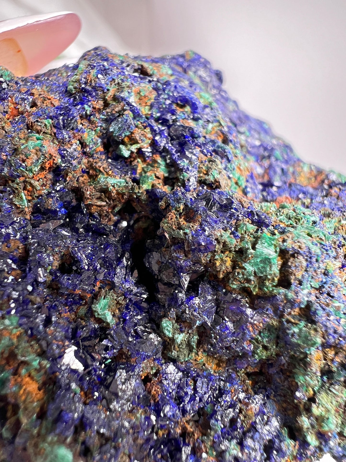 Azurite with Malachite