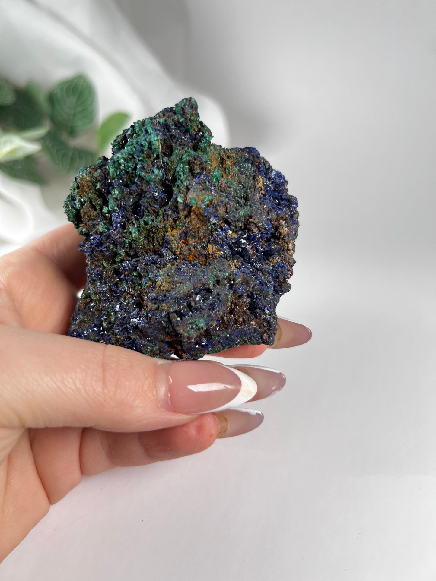 Azurite with Malachite