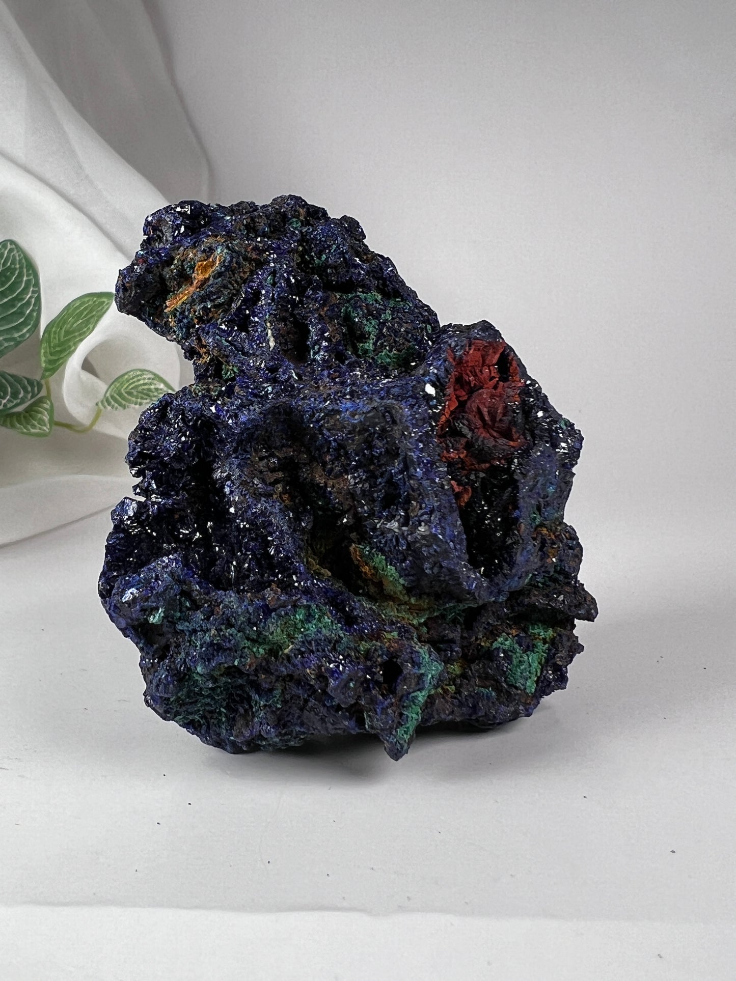 Azurite with Malachite