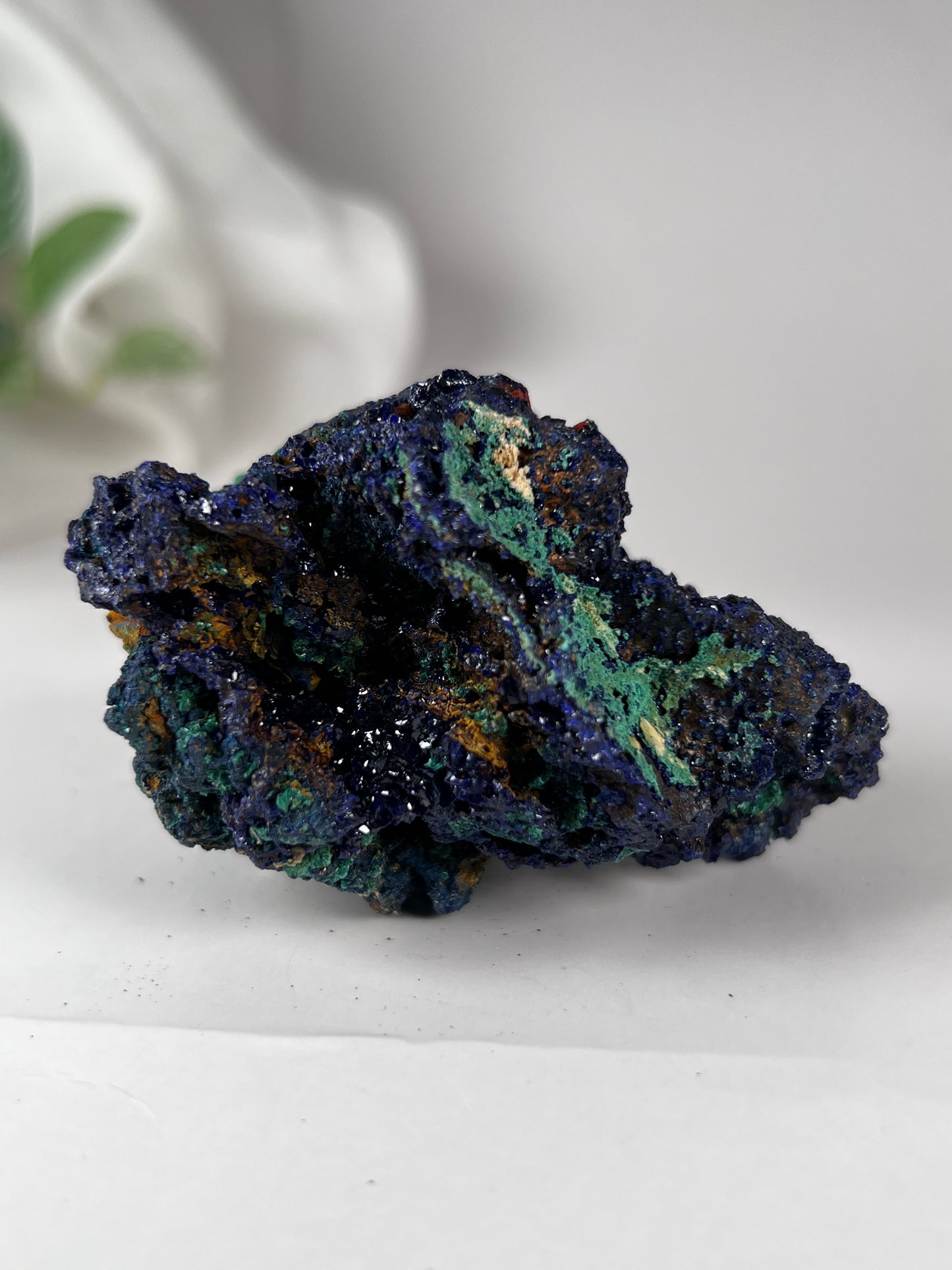 Azurite with Malachite
