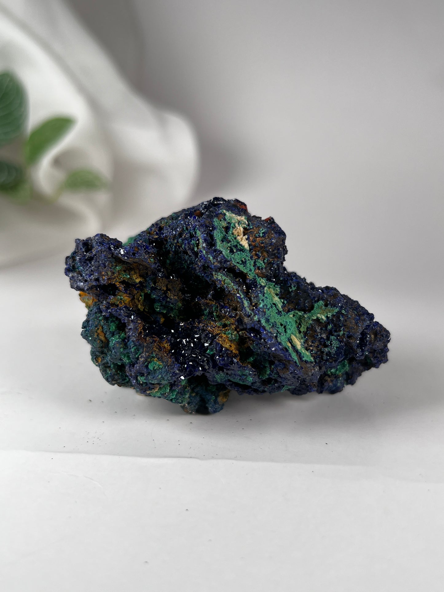 Azurite with Malachite