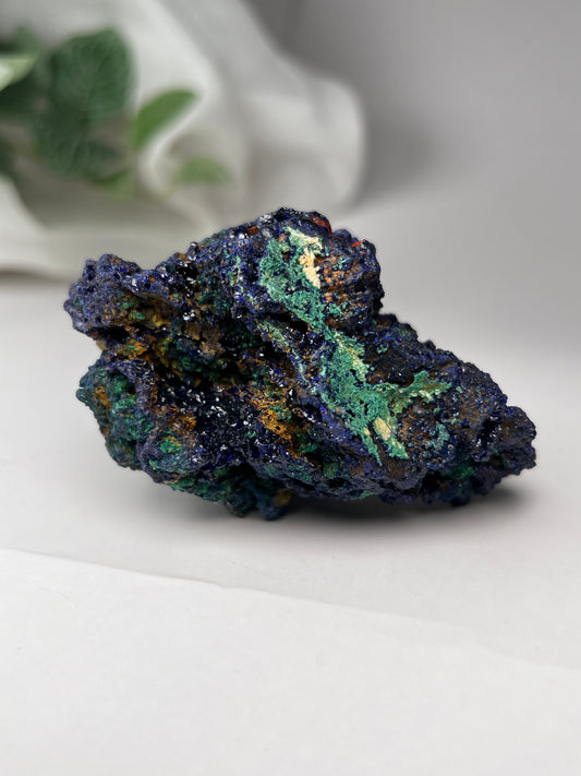 Azurite with Malachite