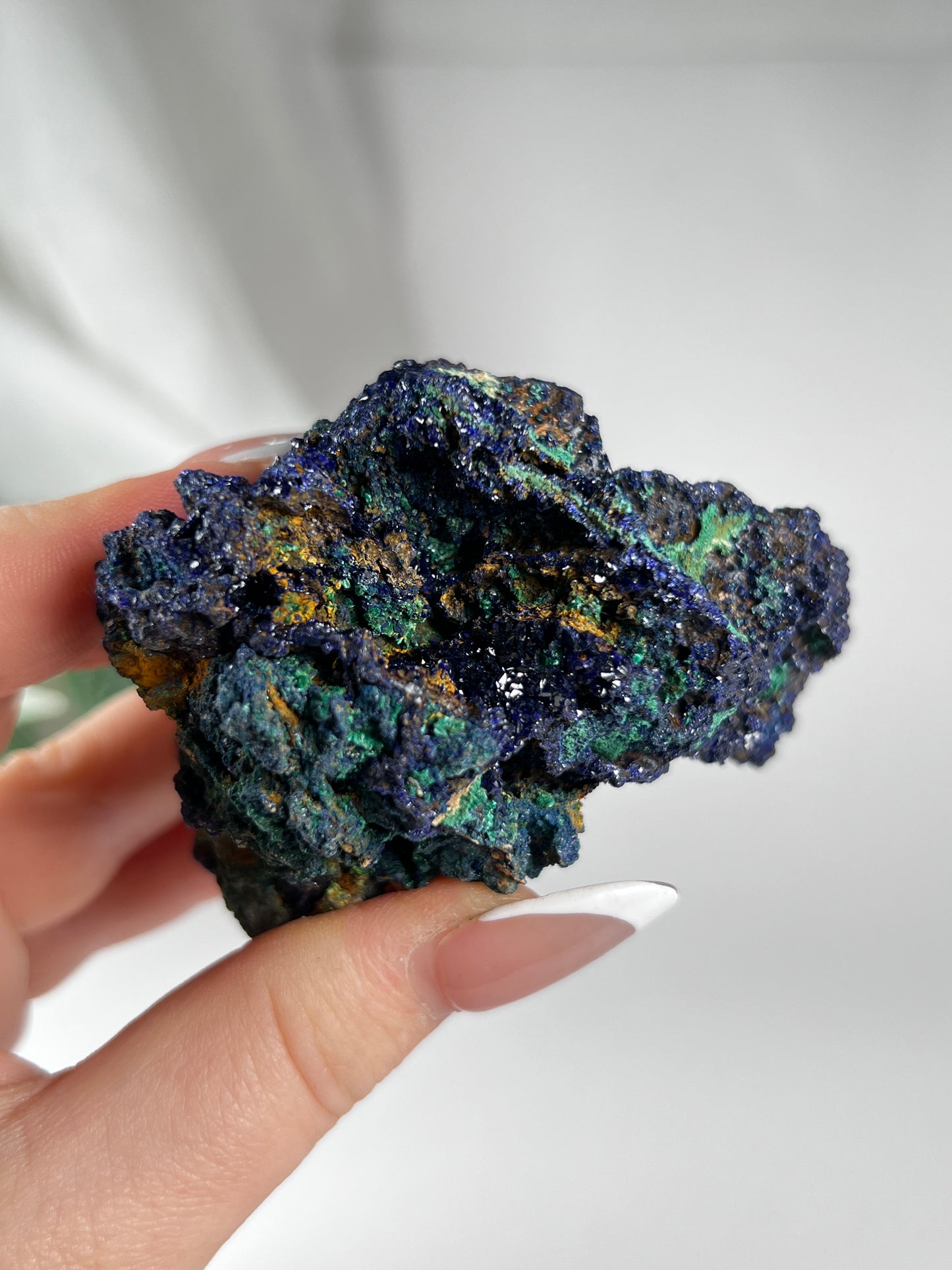 Azurite with Malachite