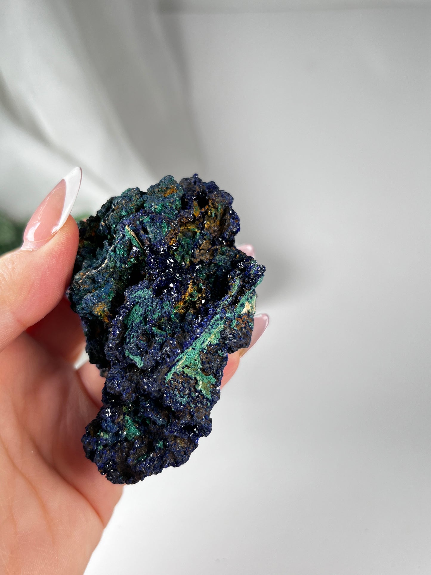 Azurite with Malachite