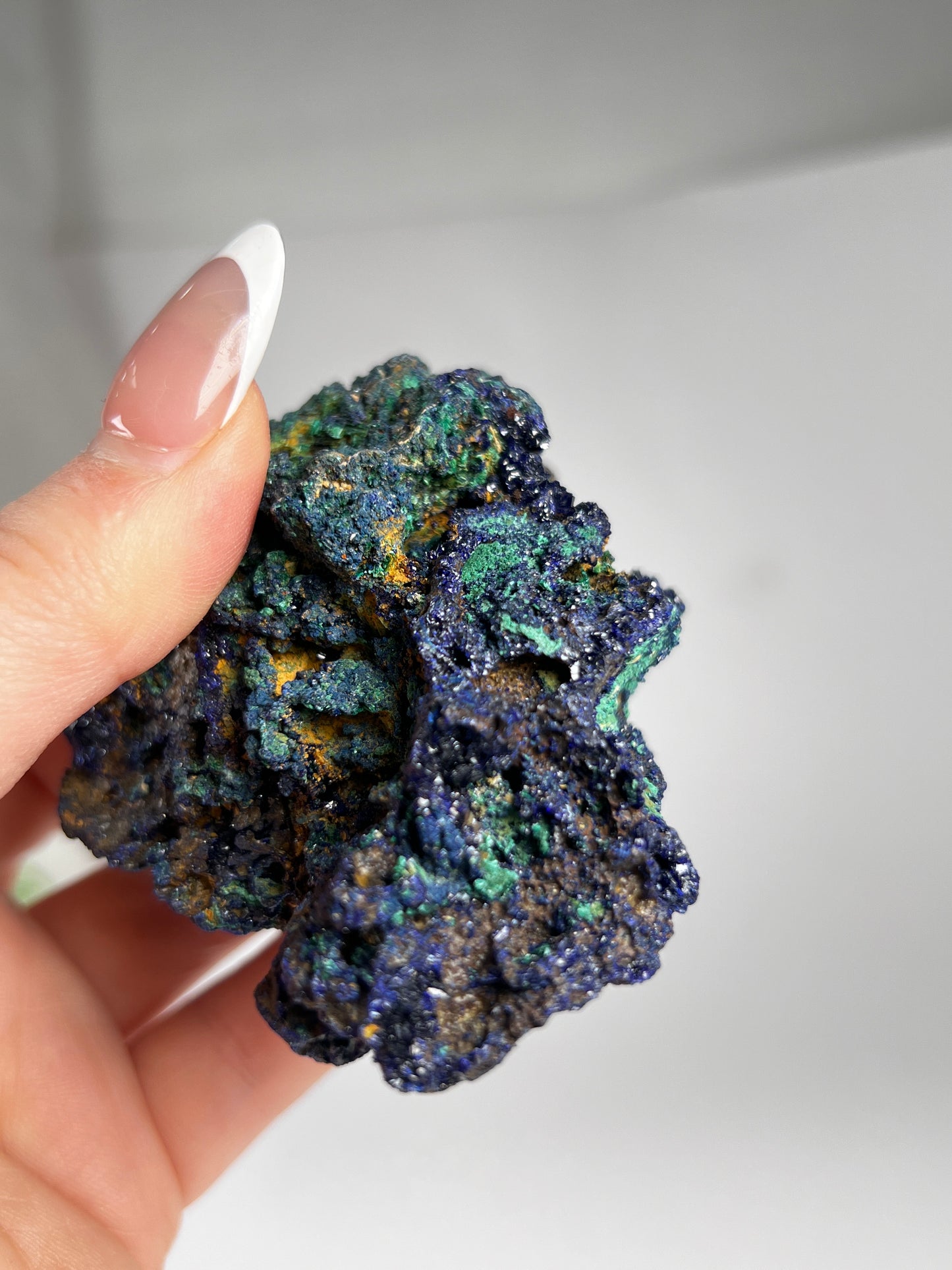 Azurite with Malachite
