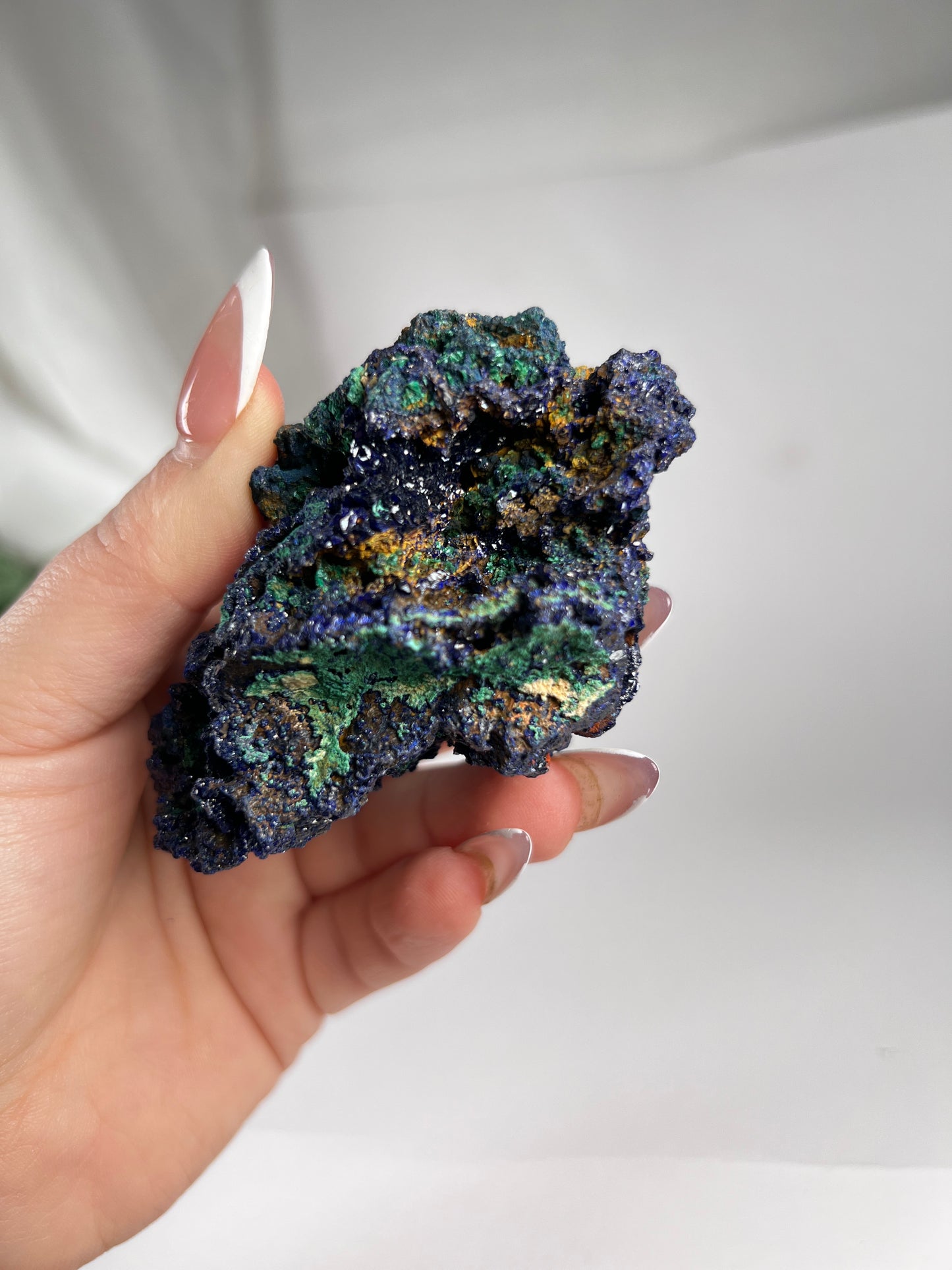 Azurite with Malachite
