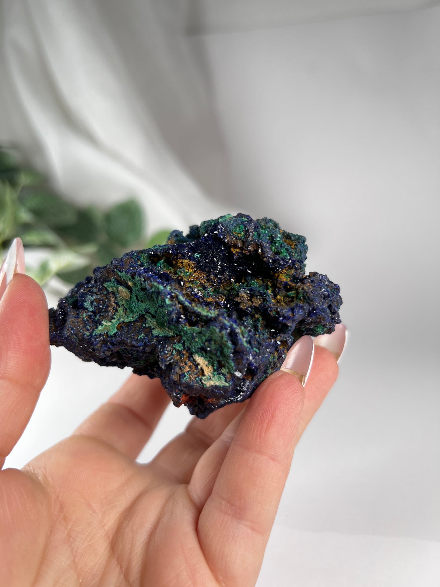 Azurite with Malachite