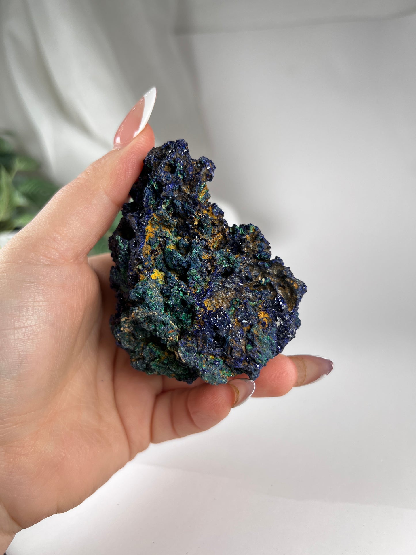 Azurite with Malachite