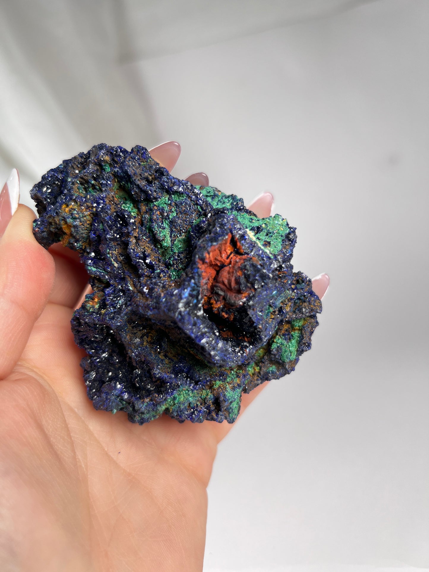 Azurite with Malachite