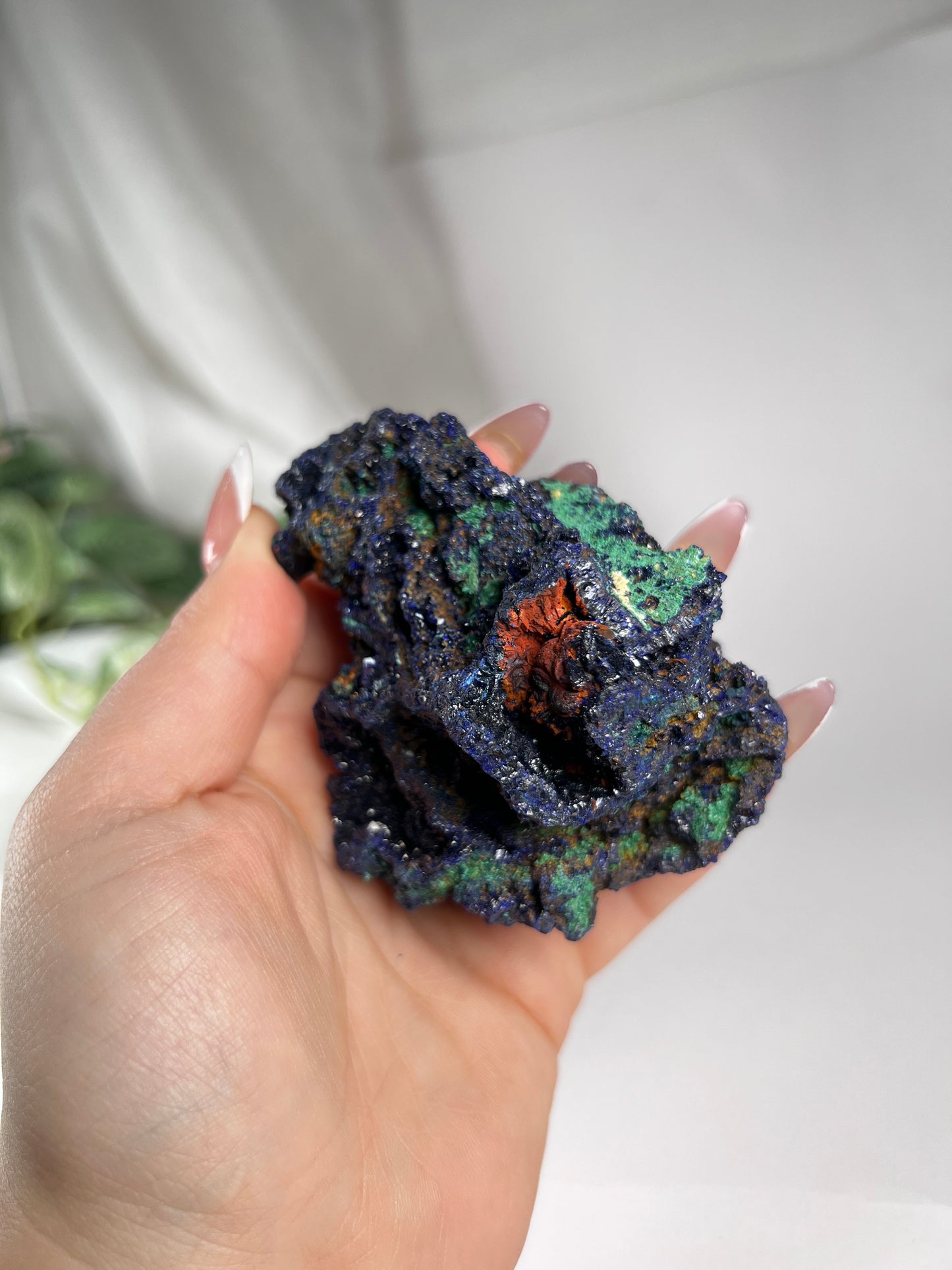 Azurite with Malachite