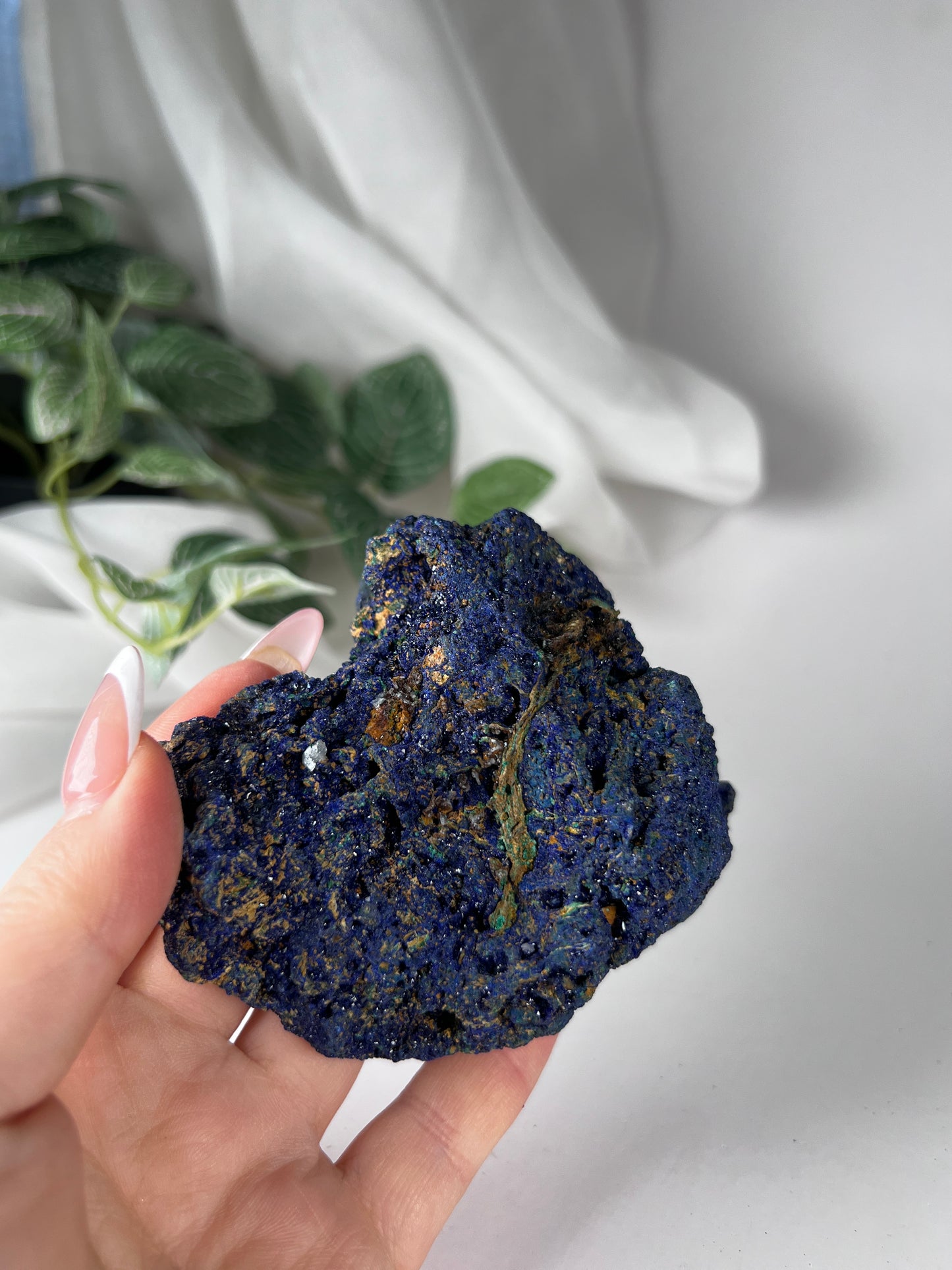 Azurite with Malachite
