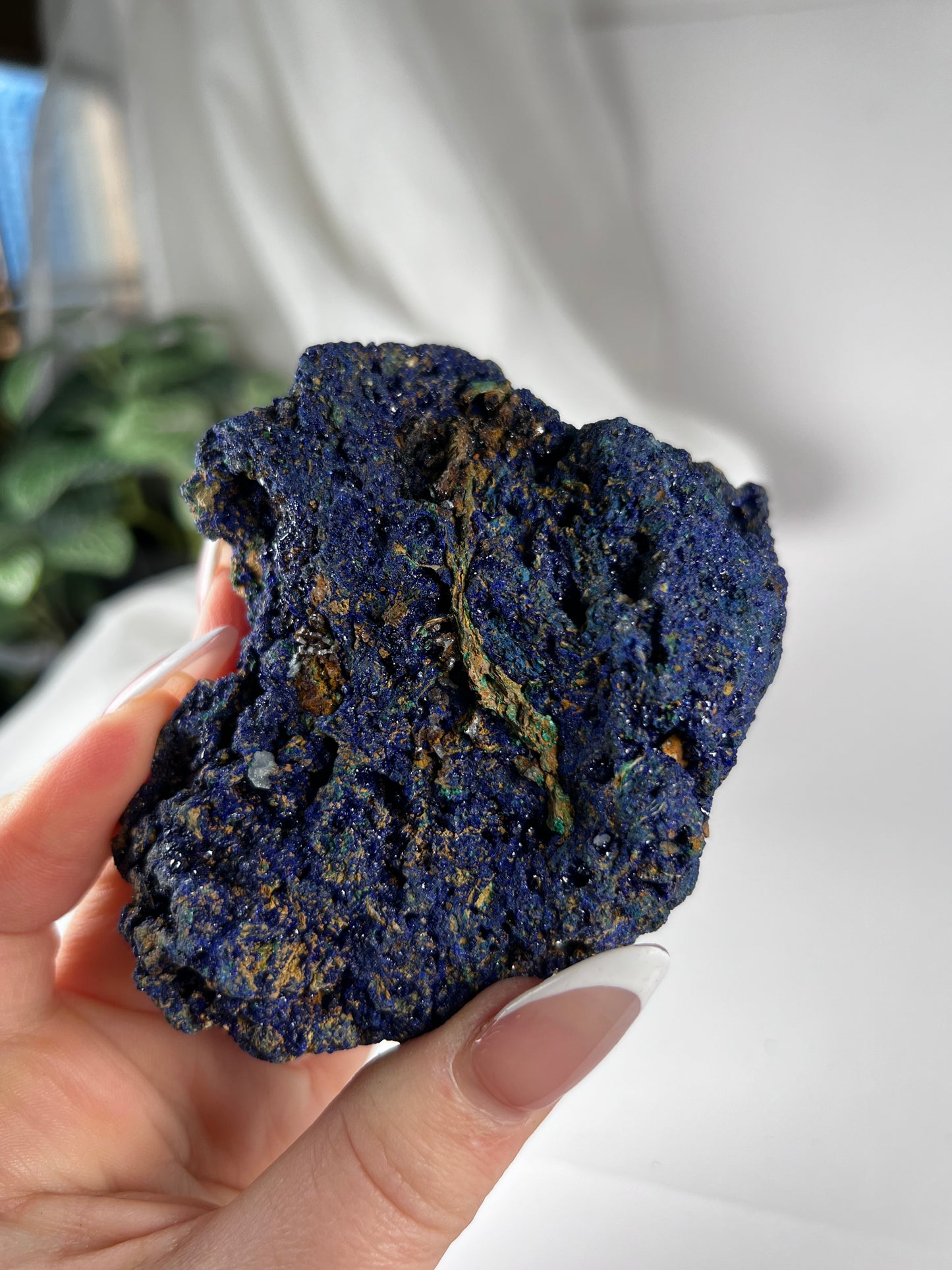 Azurite with Malachite