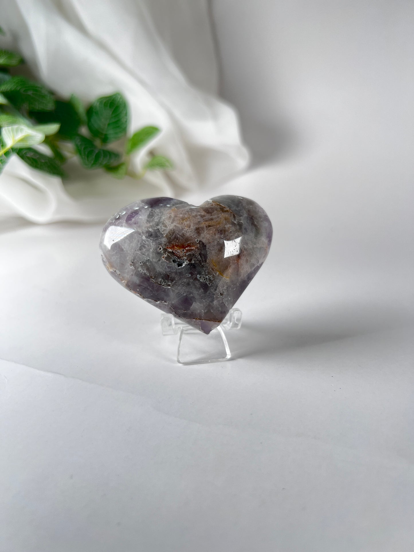 Flower Agate Lg Heart