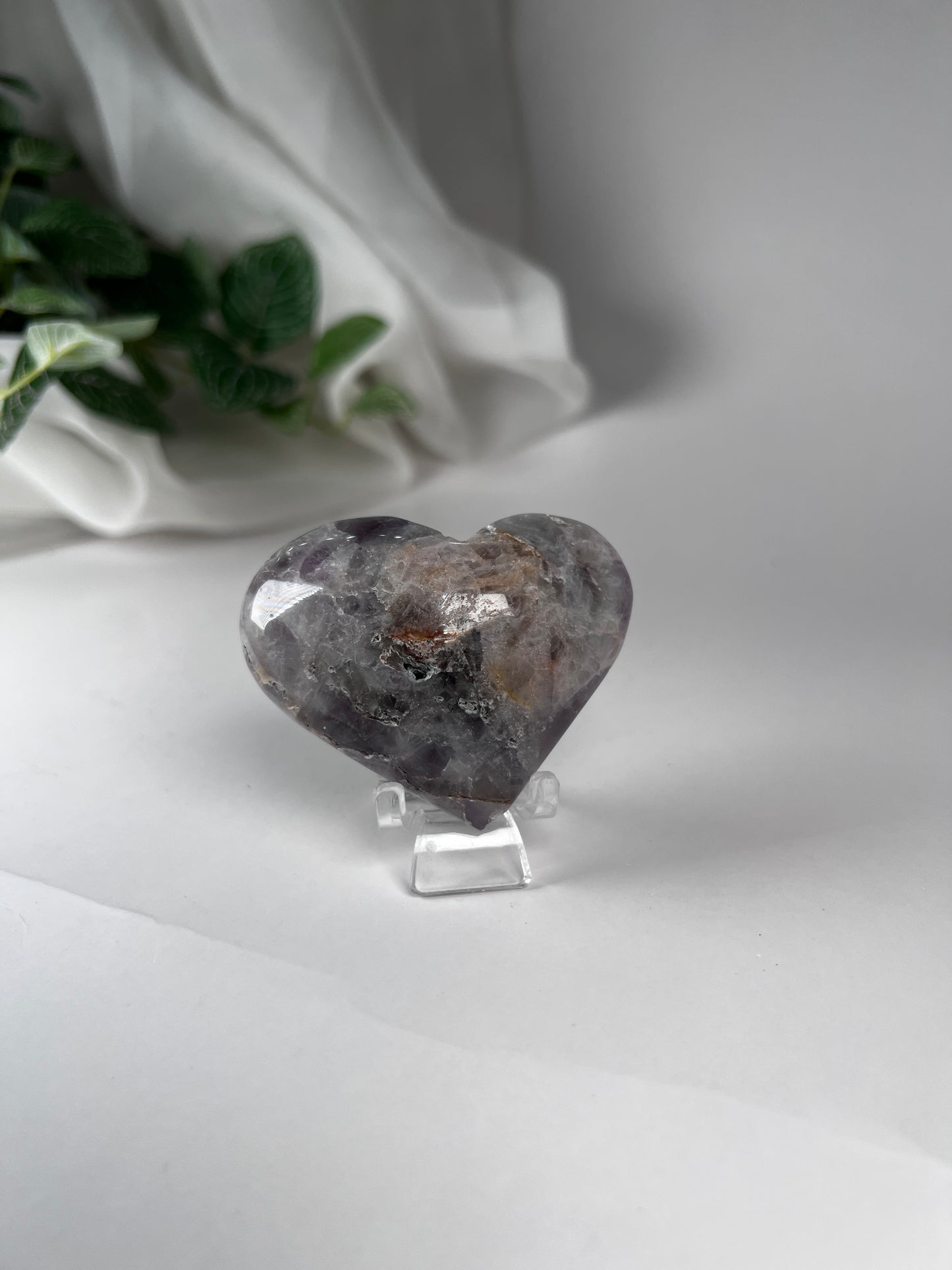 Flower Agate Lg Heart