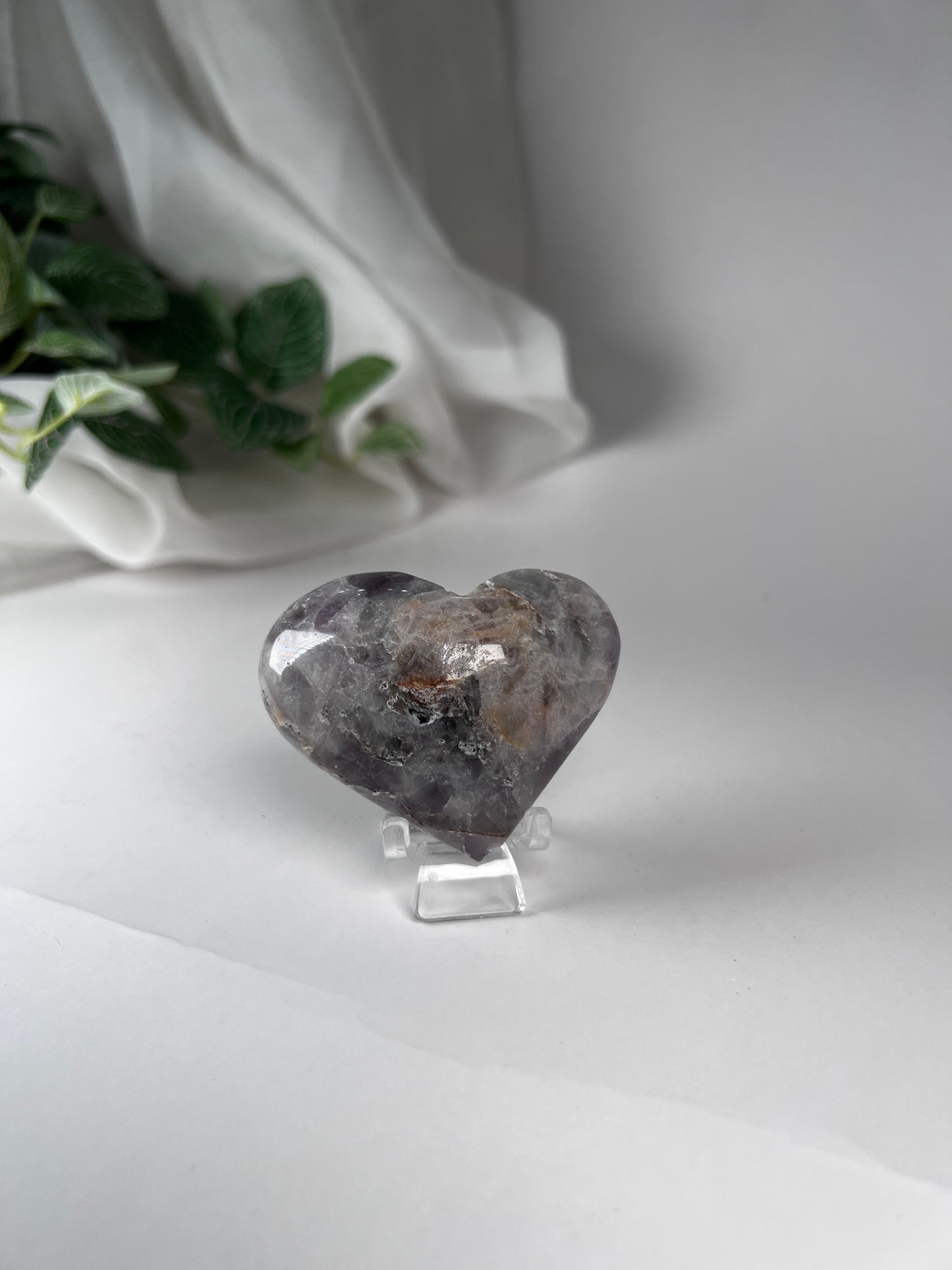 Flower Agate Lg Heart