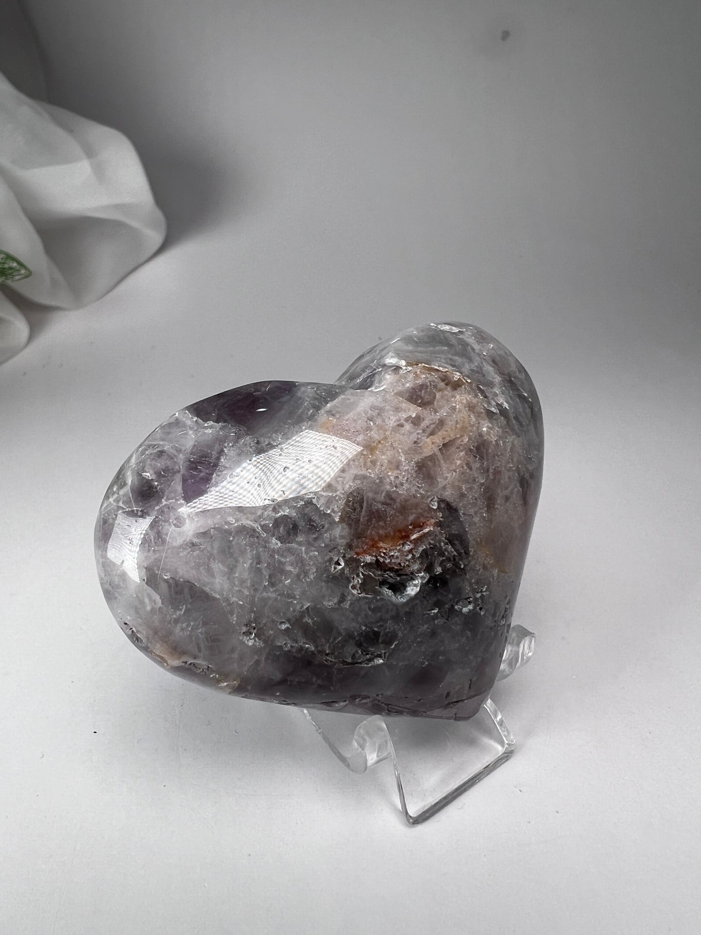 Flower Agate Lg Heart