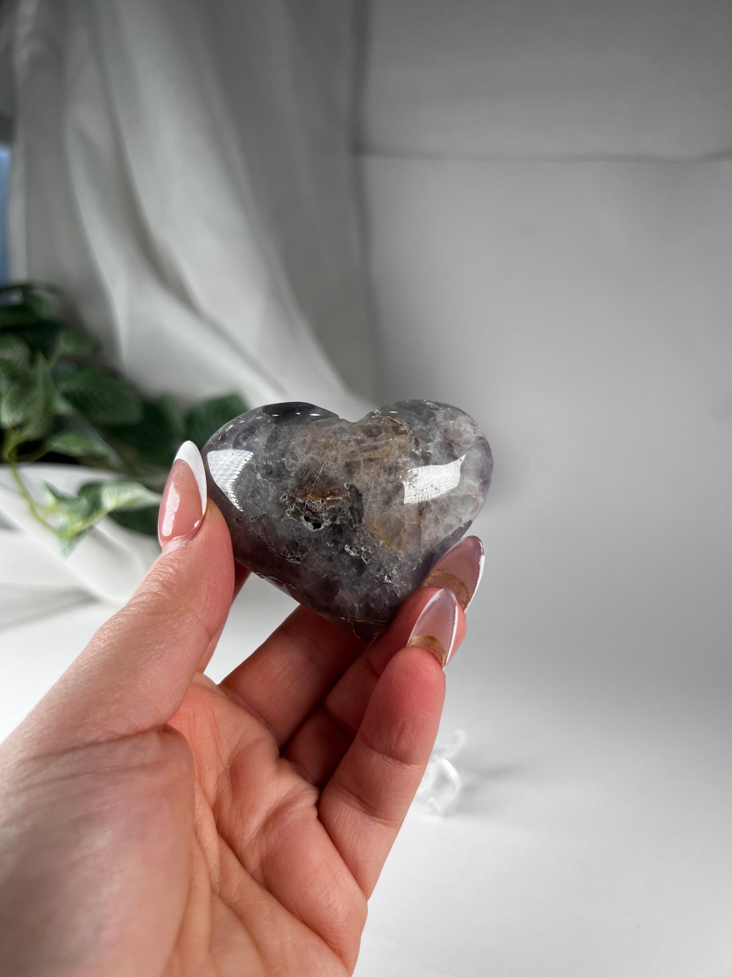 Flower Agate Lg Heart