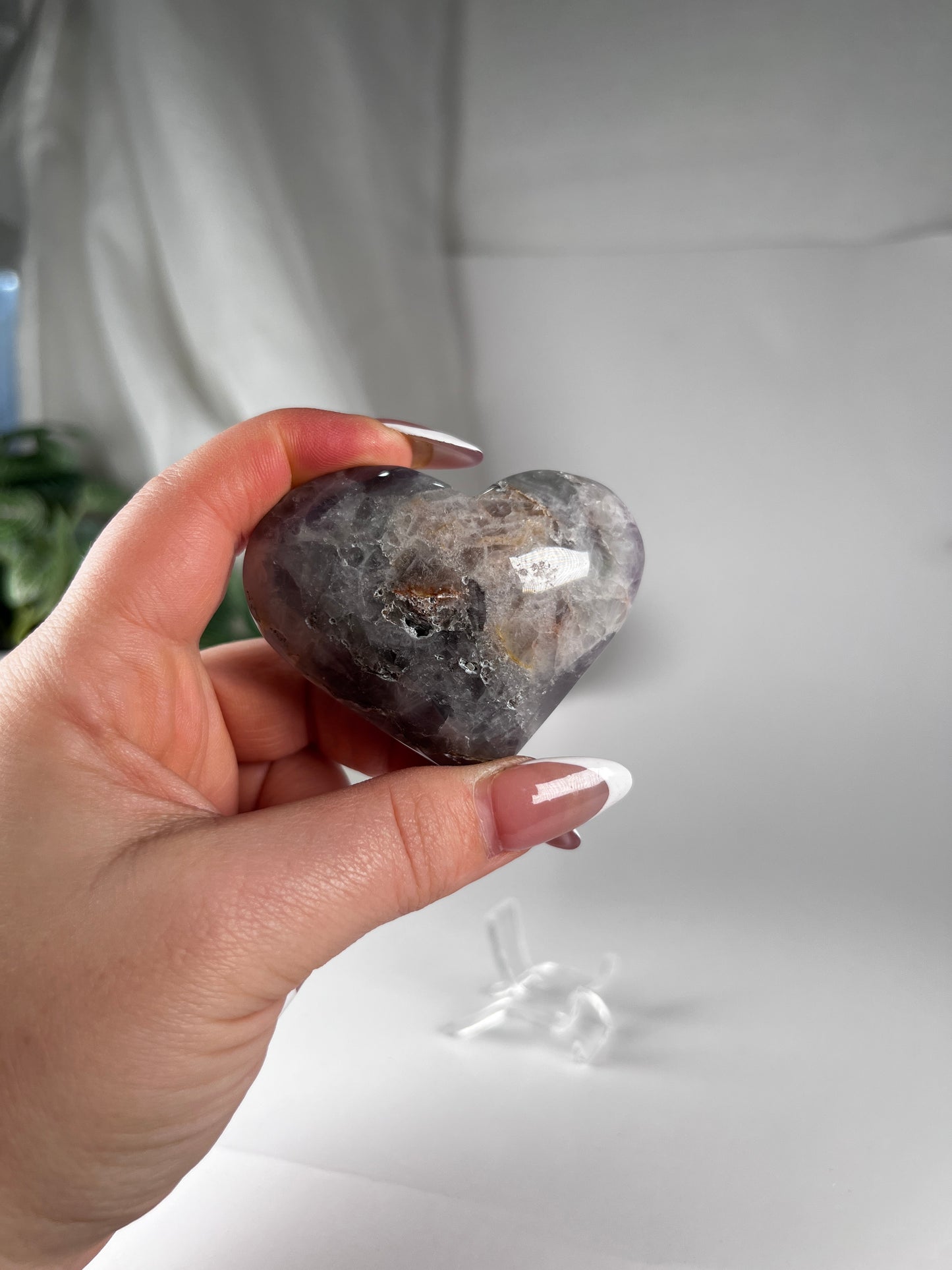 Flower Agate Lg Heart