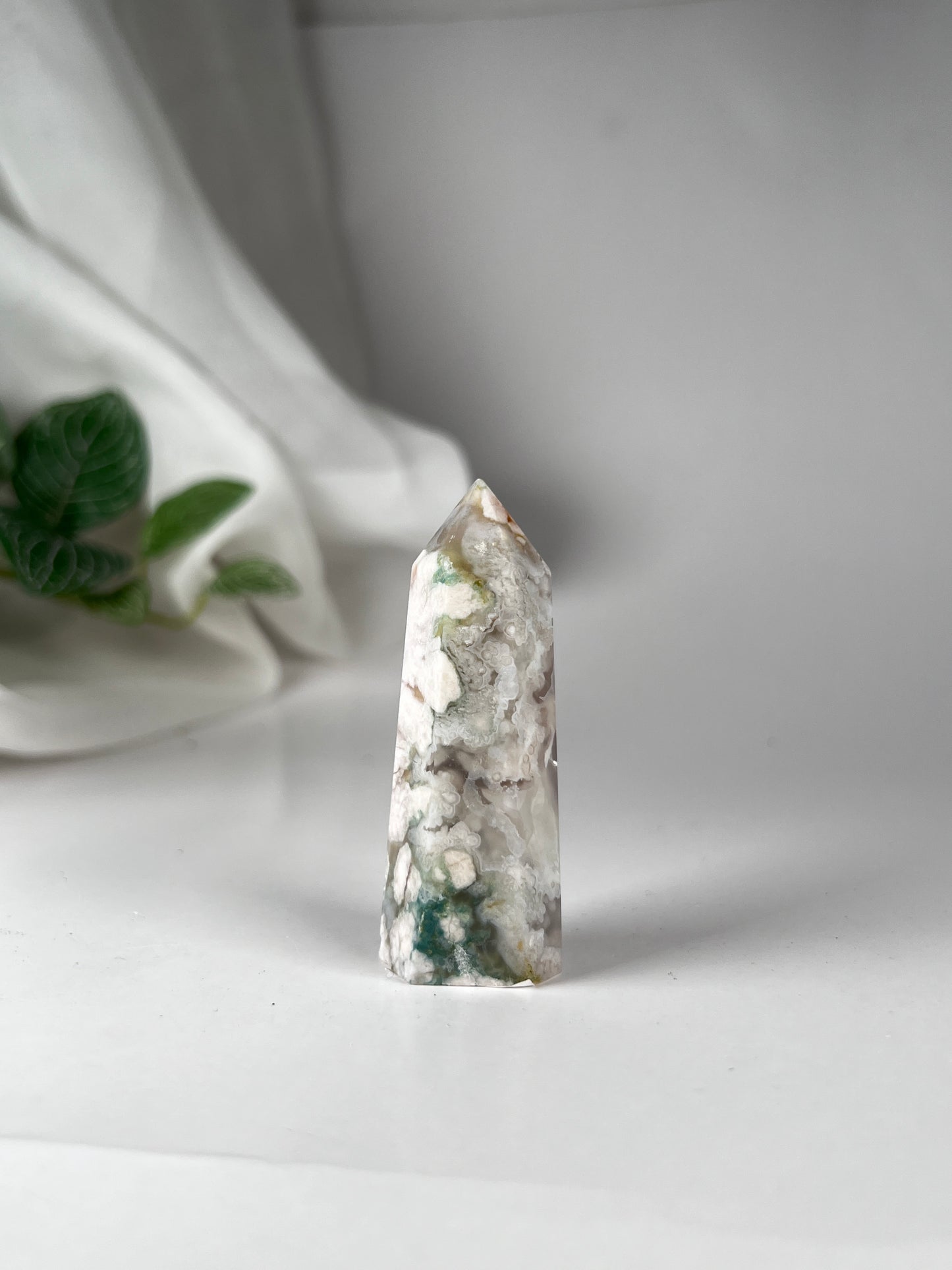 Green Flower Agate Point