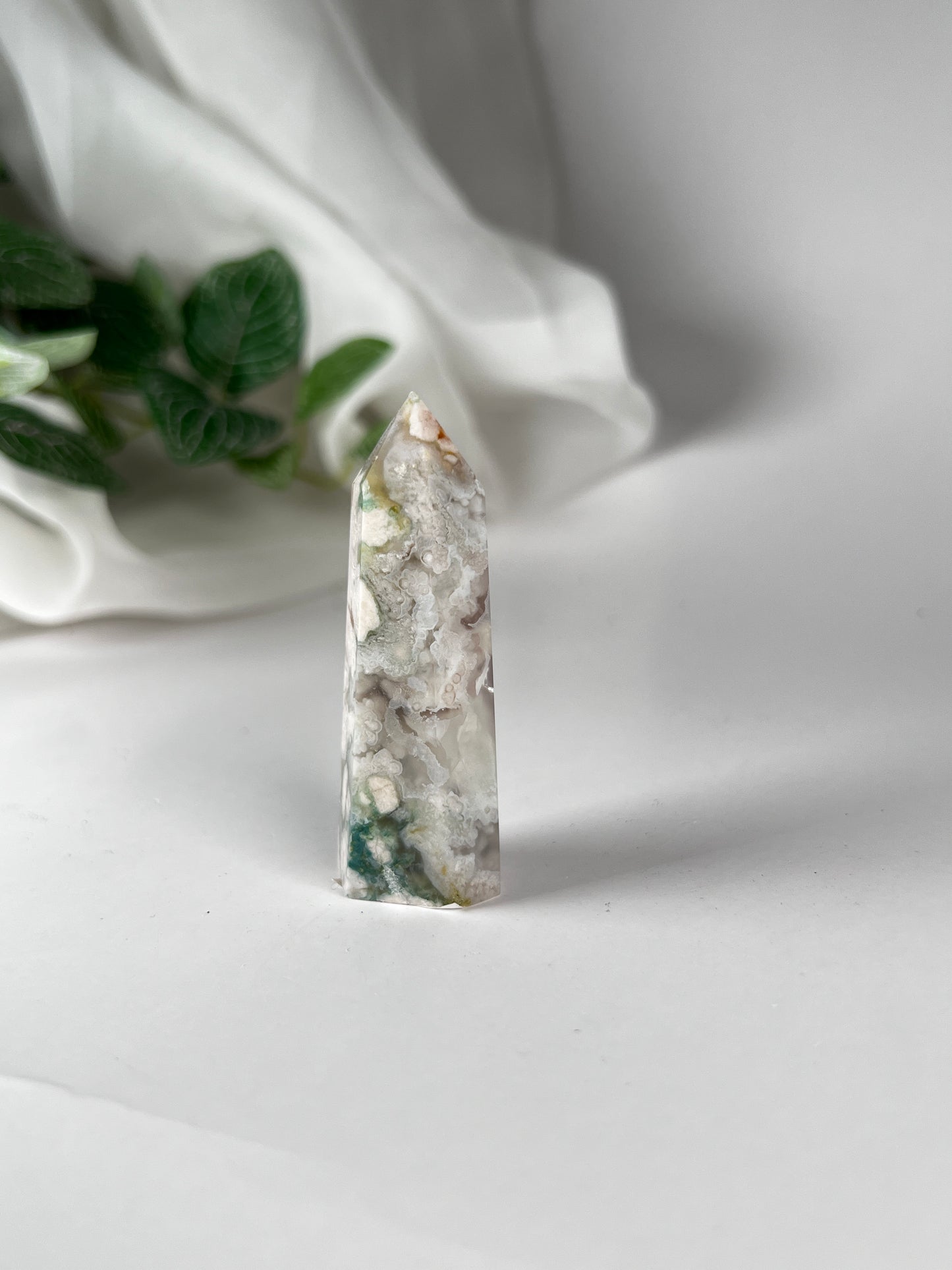 Green Flower Agate Point