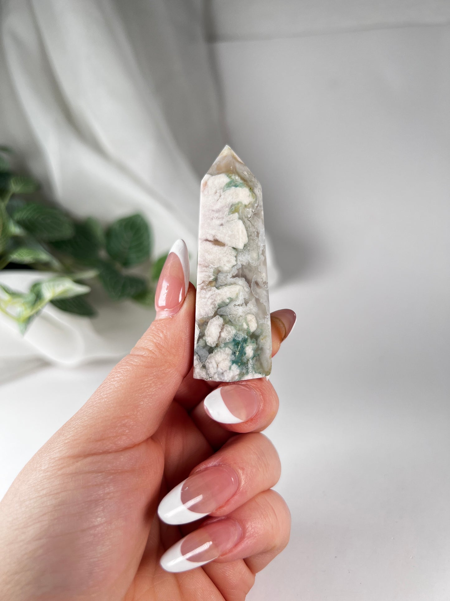 Green Flower Agate Point