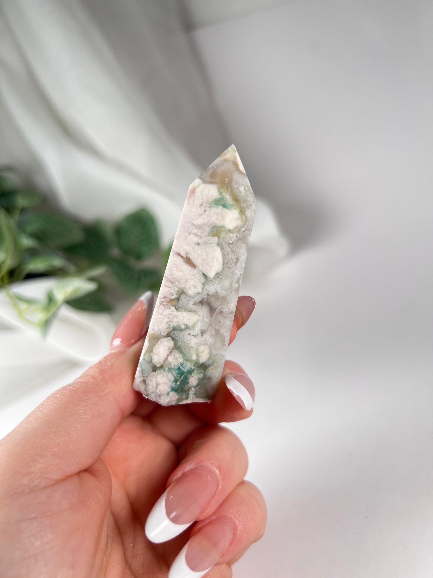 Green Flower Agate Point