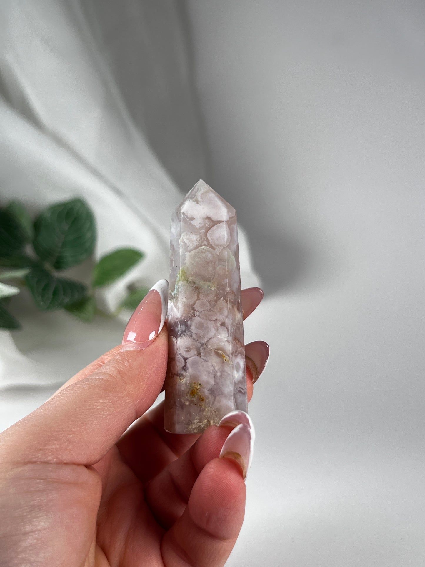 Green Flower Agate Point