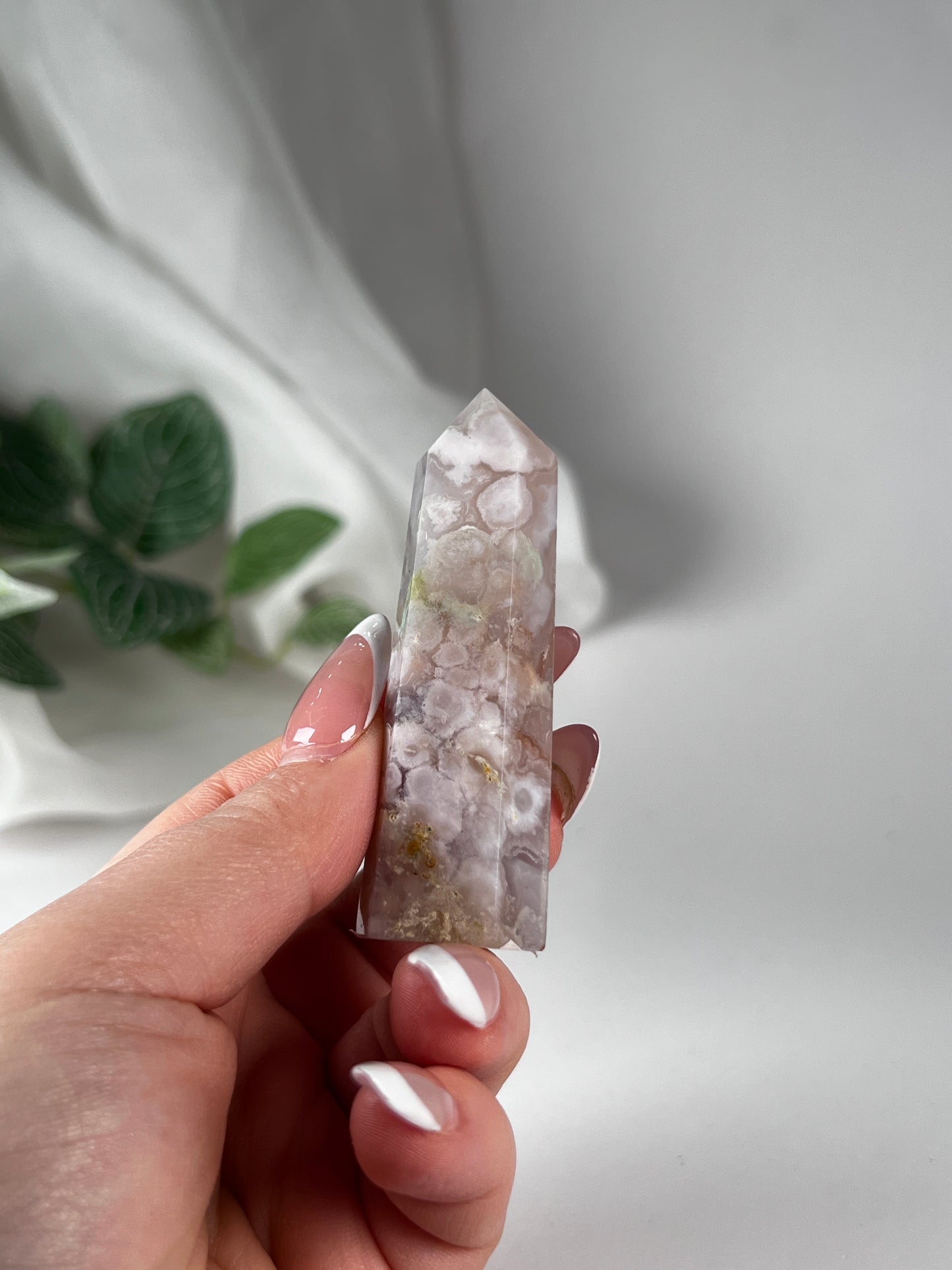Green Flower Agate Point