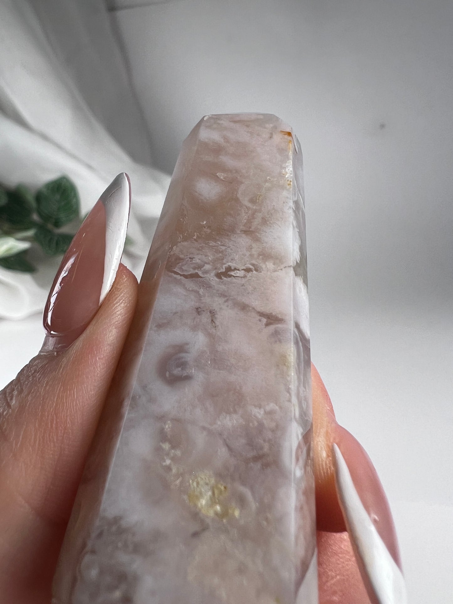 Green Flower Agate Point
