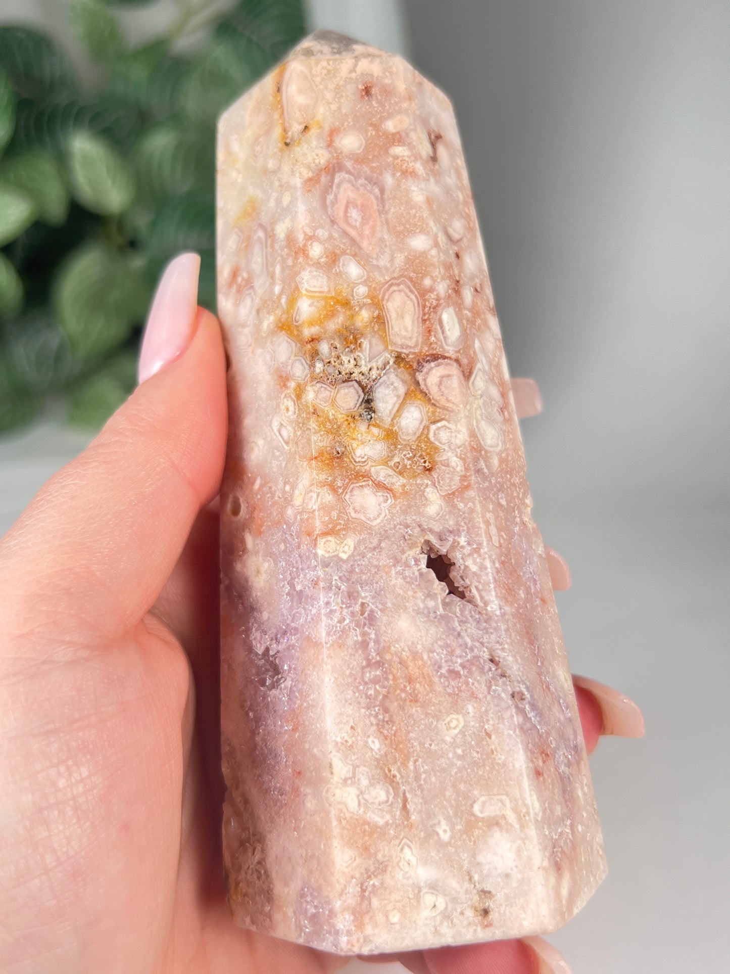 Flower Agate Amethyst Point *RARE*