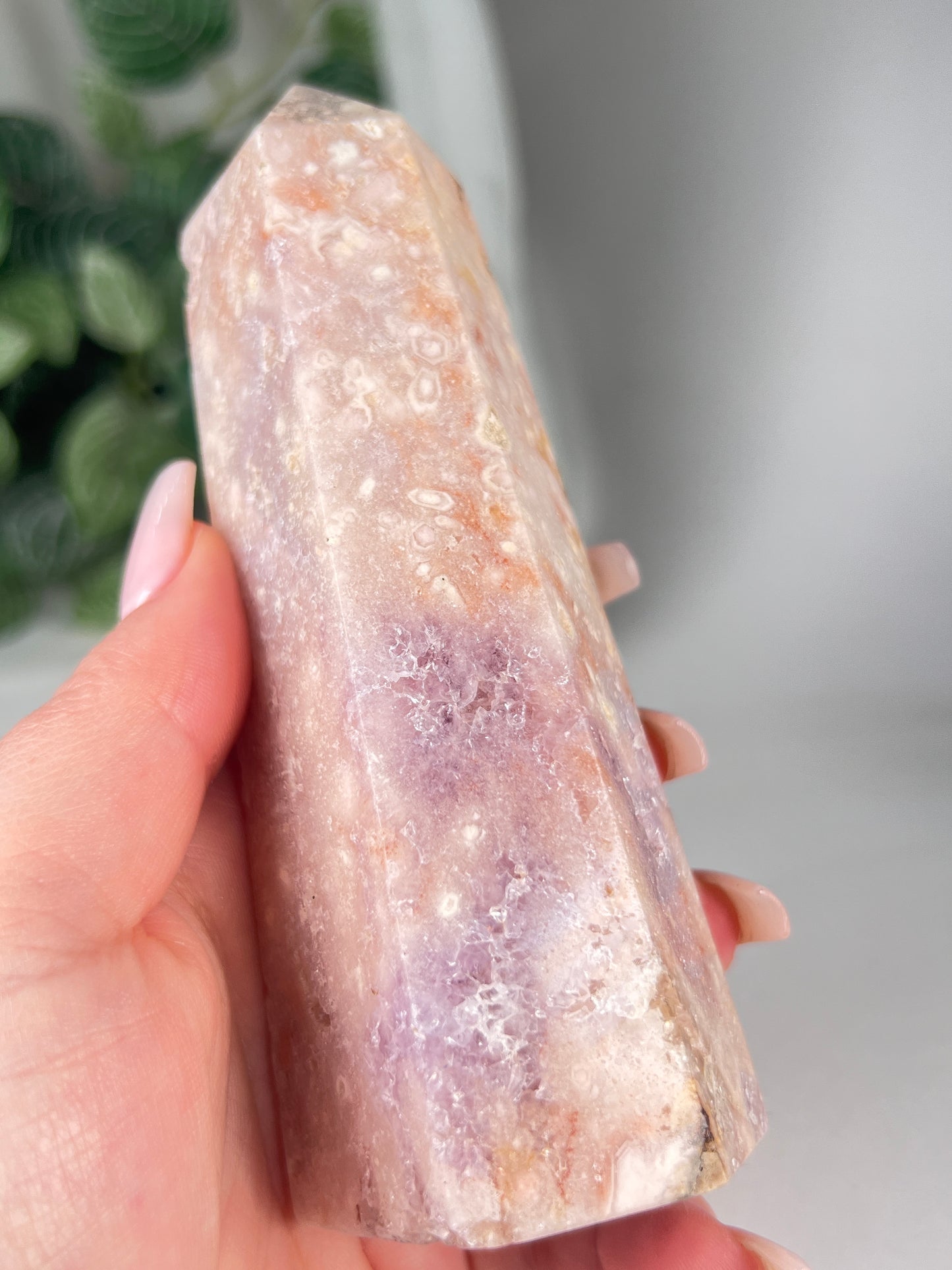 Flower Agate Amethyst Point *RARE*
