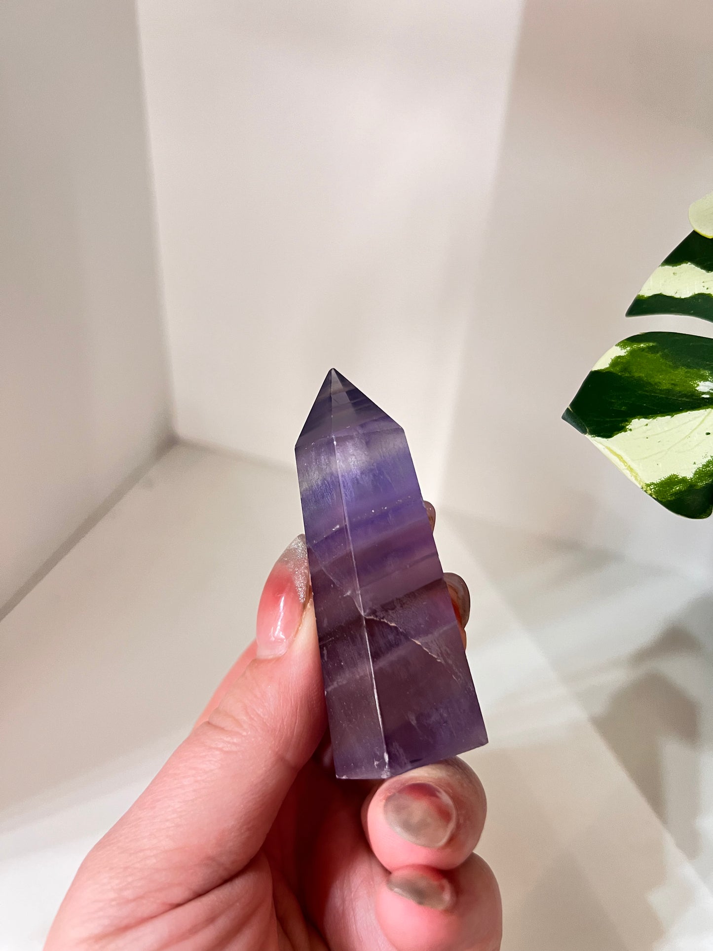 Small Purple Fluorite Tower