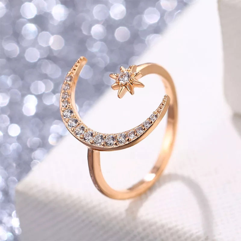Moon & Star Rings