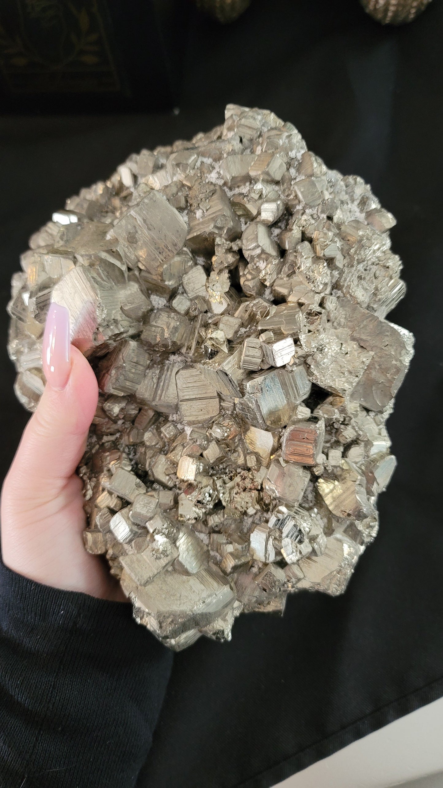 Large Rare AA quality cubed pyrite *RARE*
