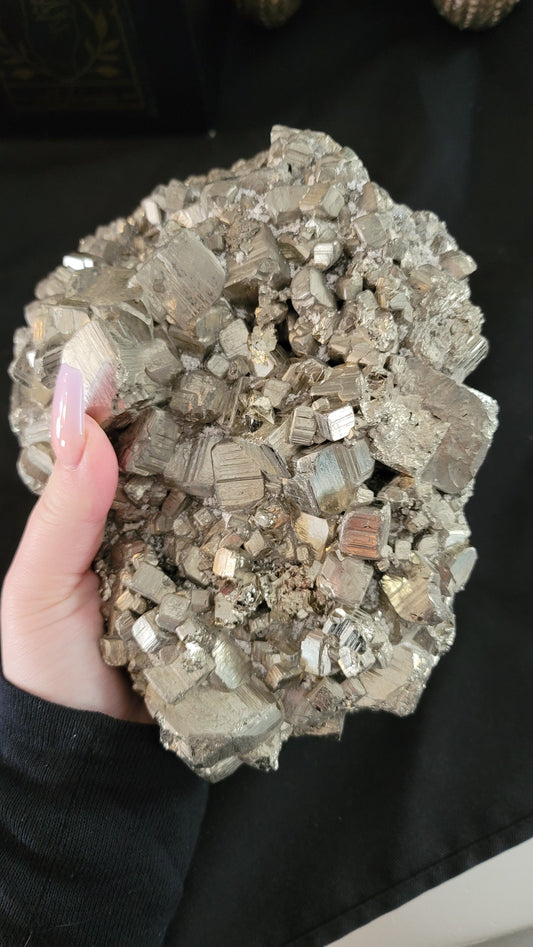 Large Rare AA quality cubed pyrite *RARE*