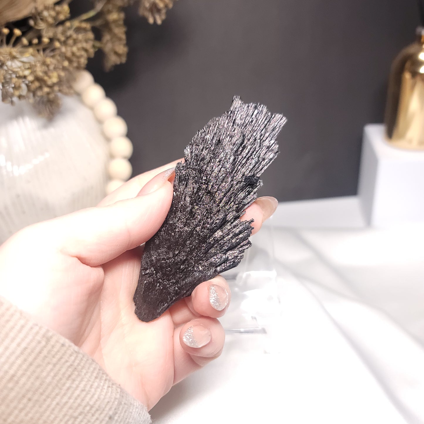 Feather Black Tourmaline - Extra Quality