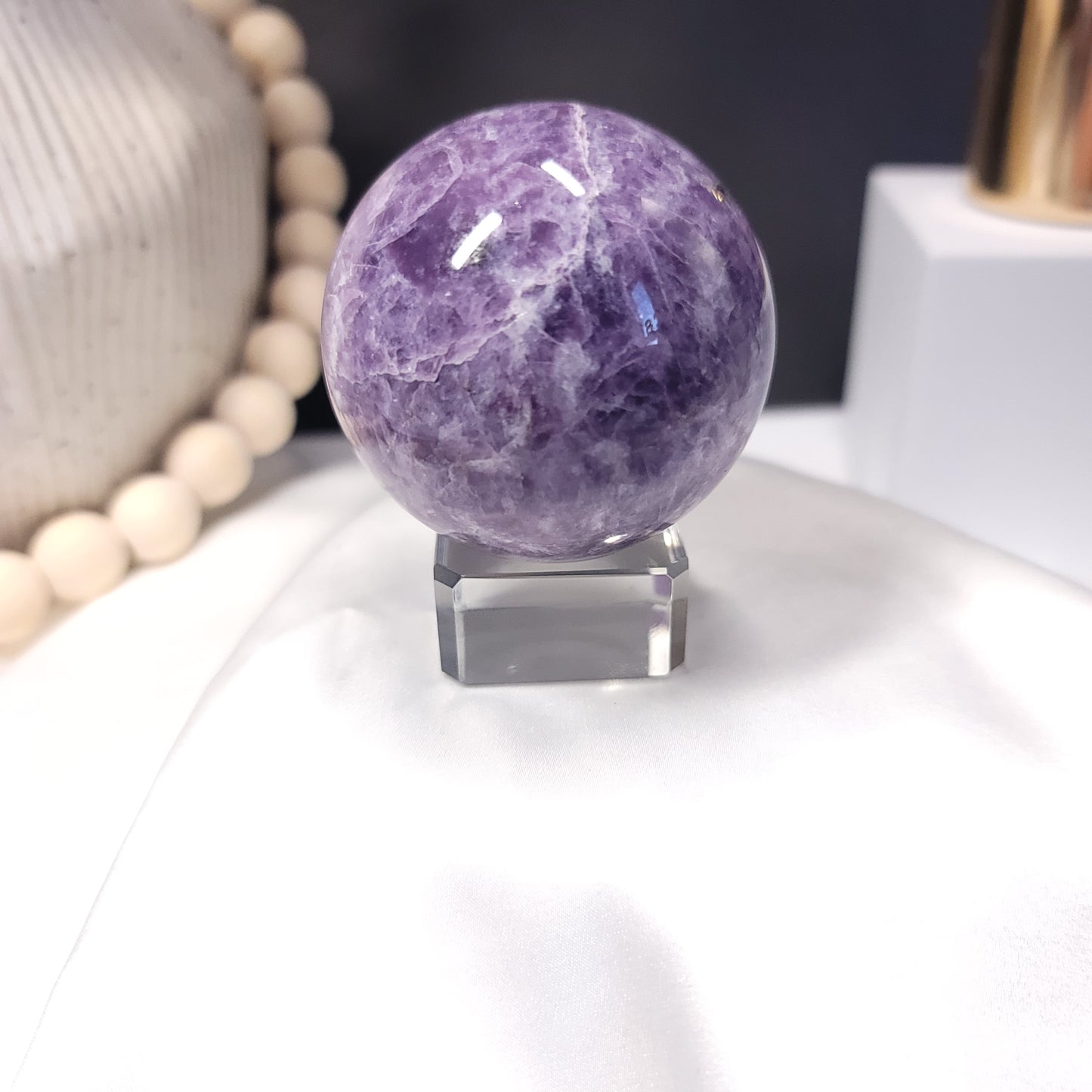 Clear Quartz Sphere Stand