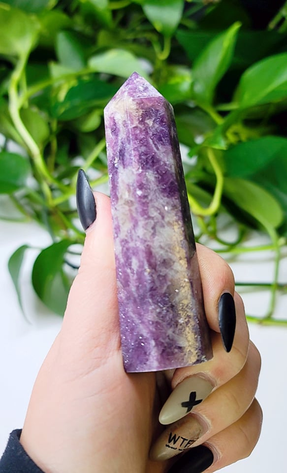 Lepidolite with Pink Tourmaline *RARE*