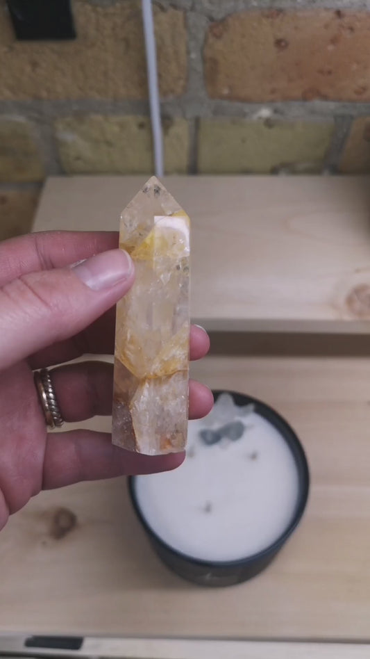 Golden Healer Quartz Point RARE