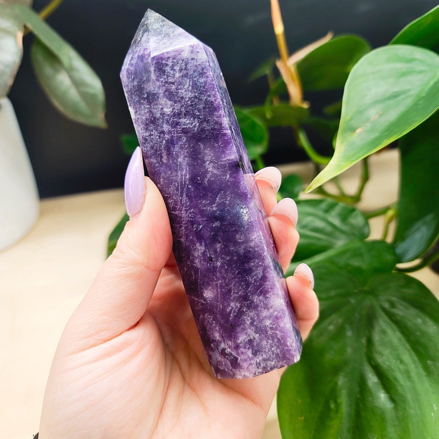 Large Lepidolite Tower