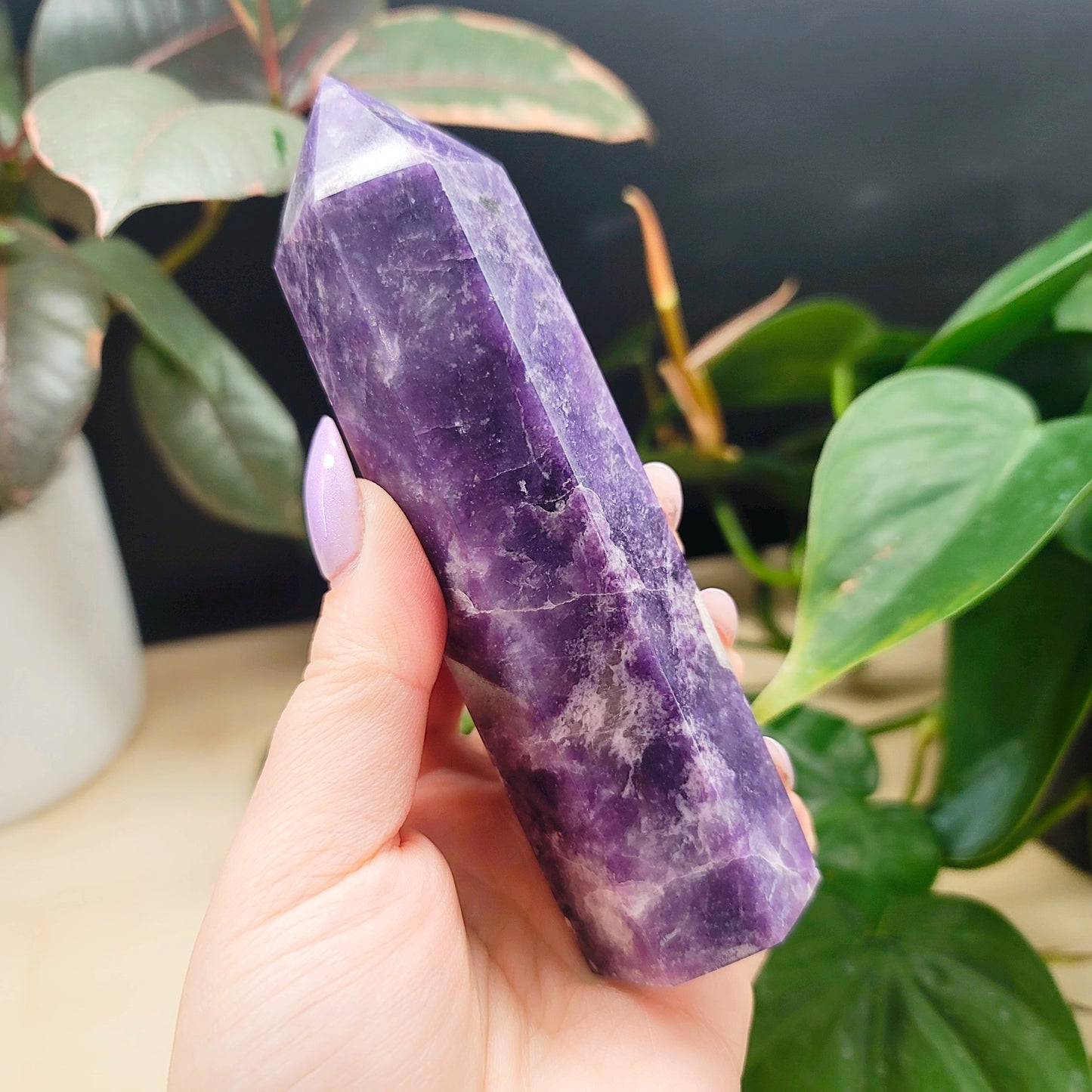 Large Lepidolite Tower