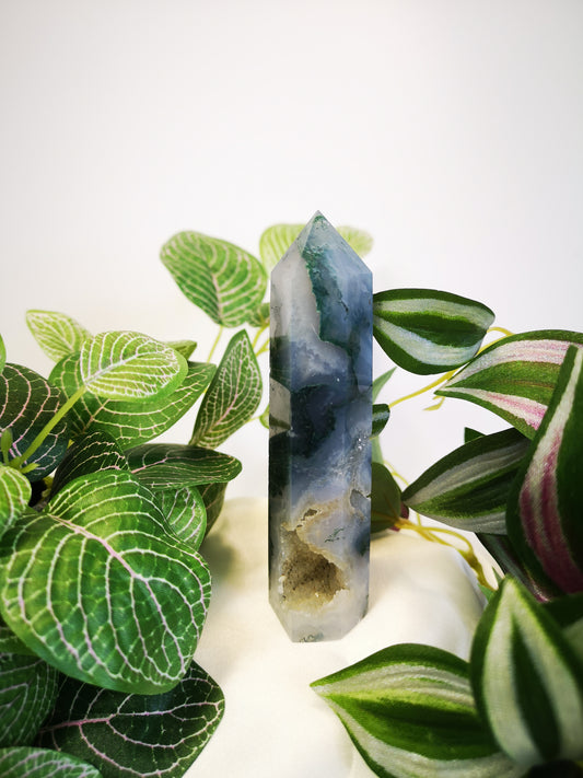 Moss agate druzy 4.25"