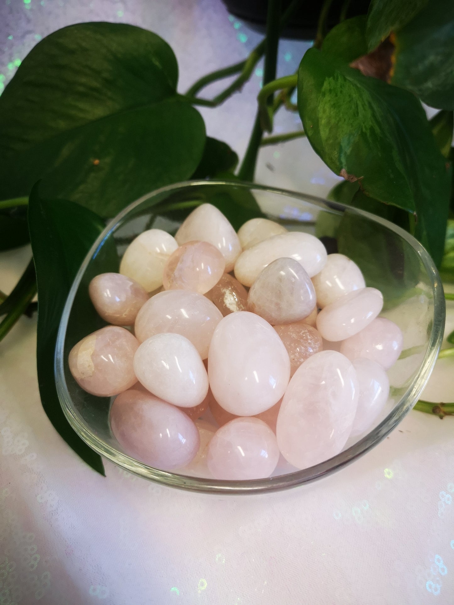Rose quartz tumble