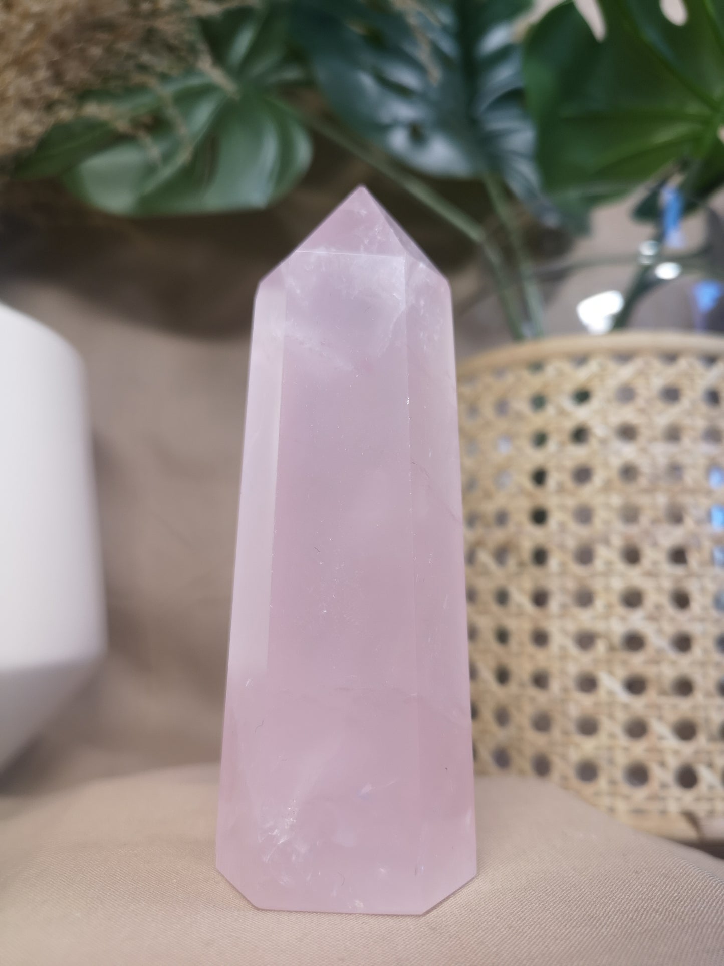 Rose quartz tower