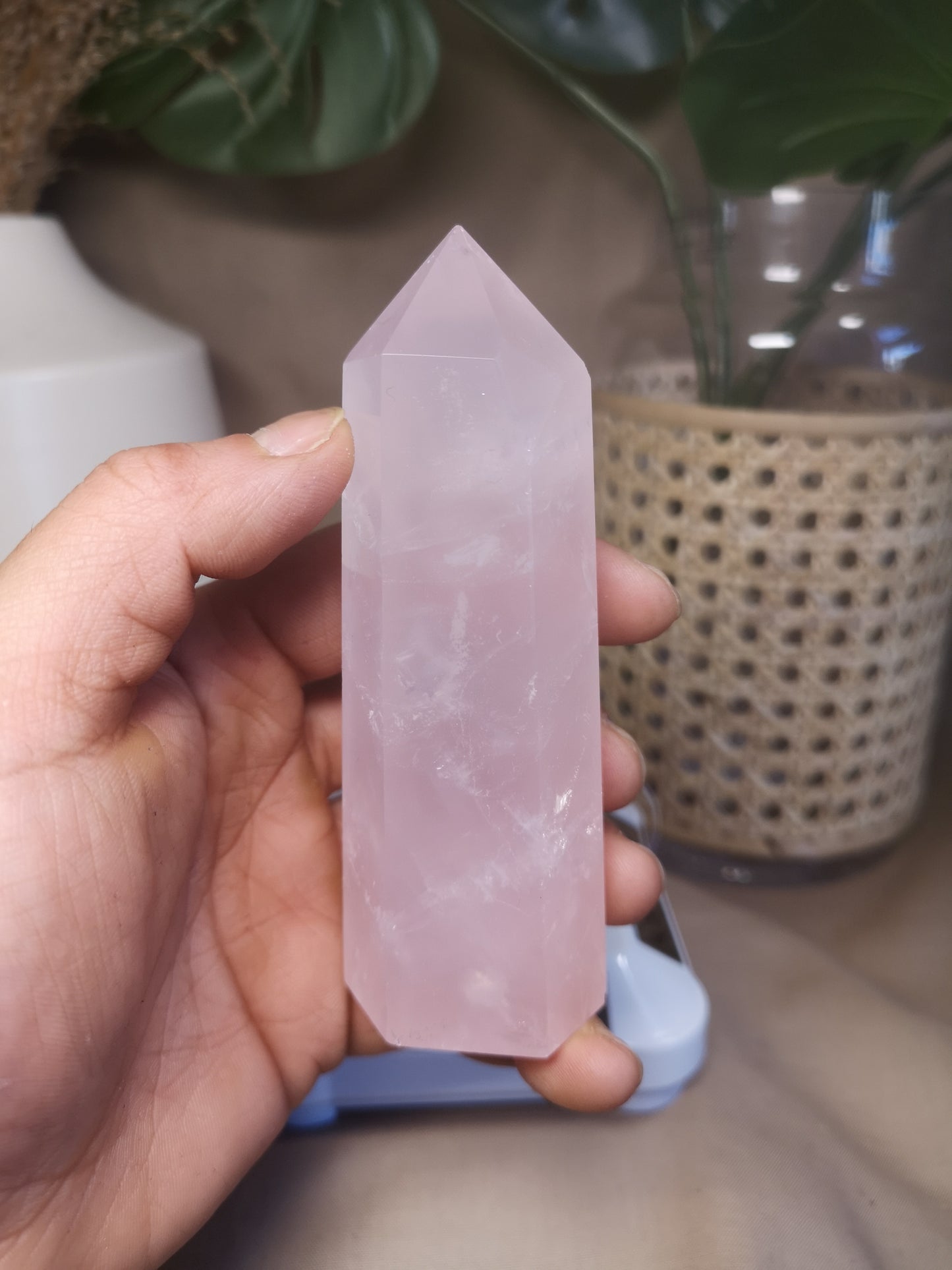 Rose quartz tower