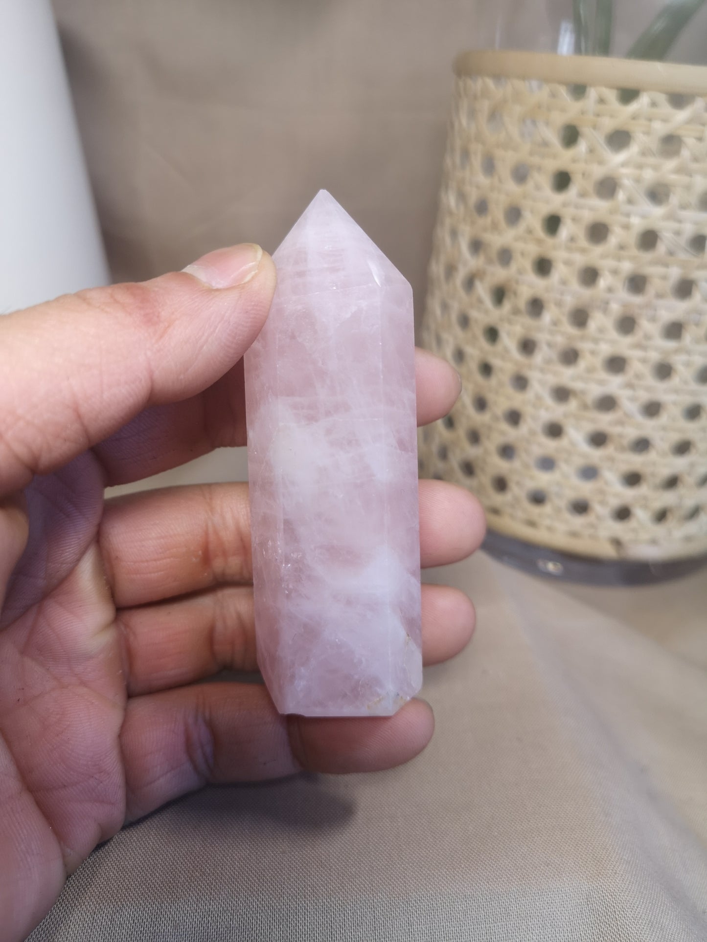 Rose quartz tower