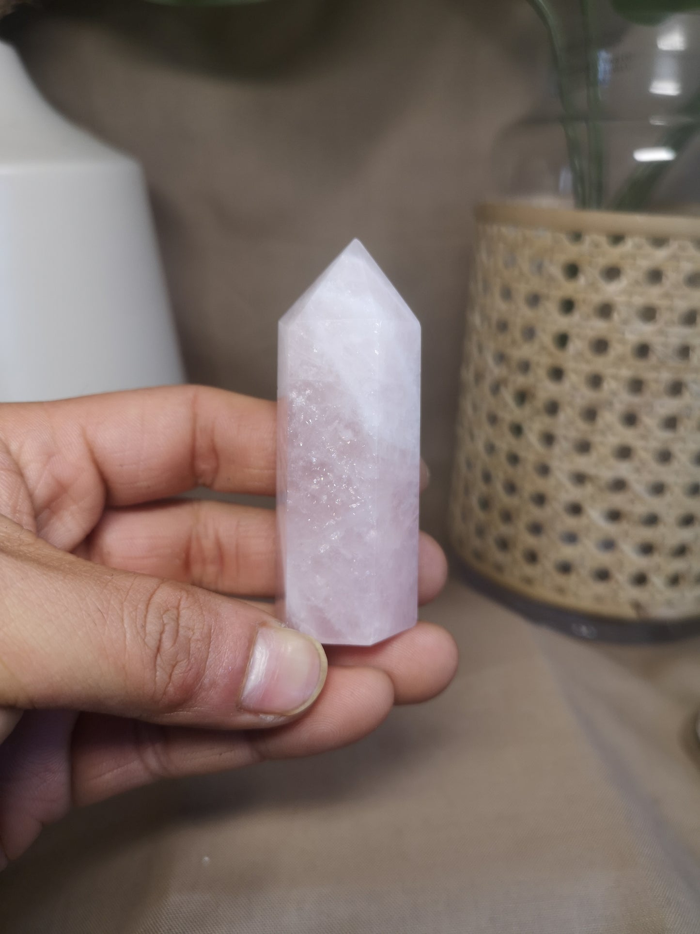 Rose quartz tower
