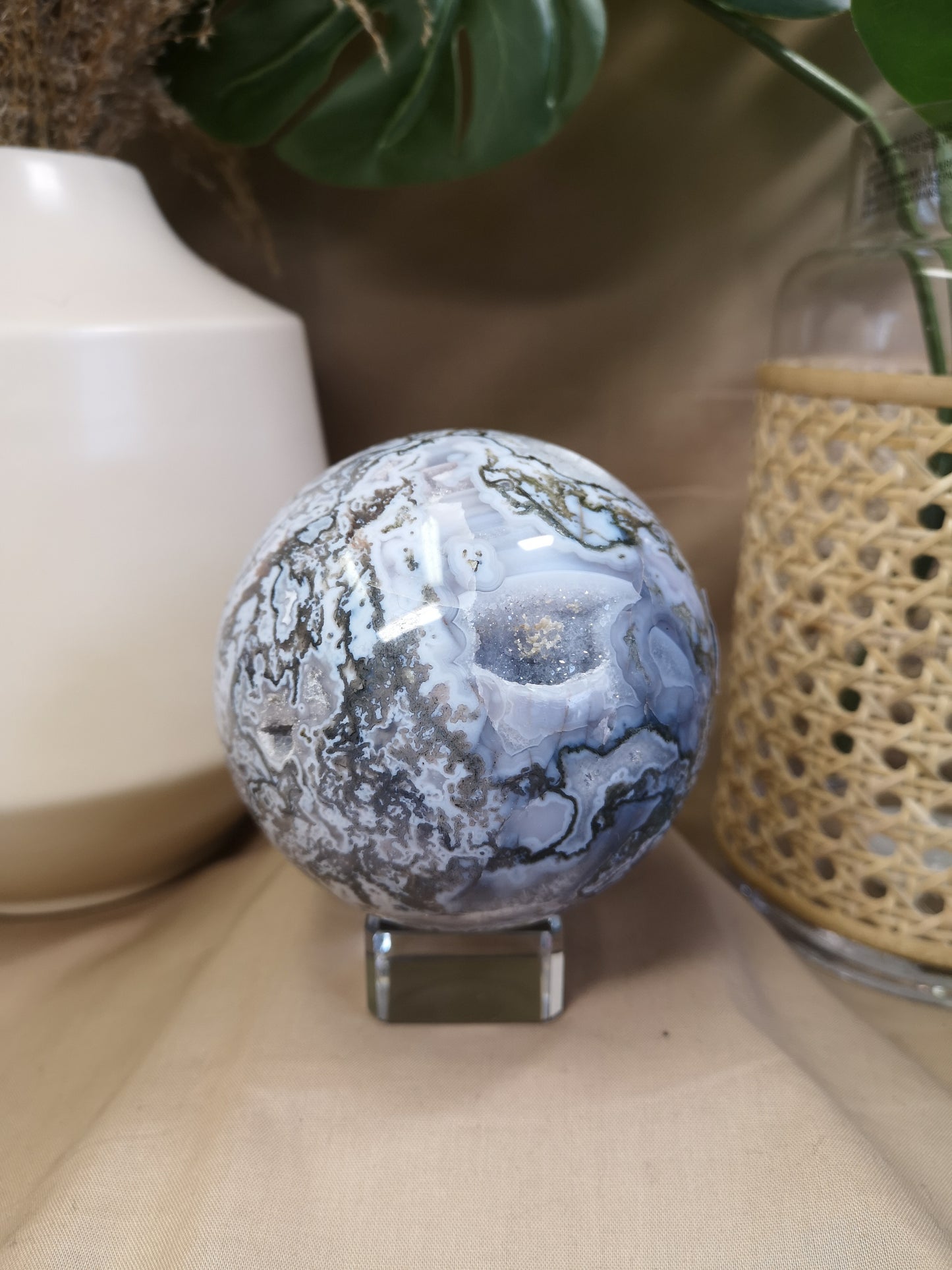 Purple Moss Agate Sphere *RARE*